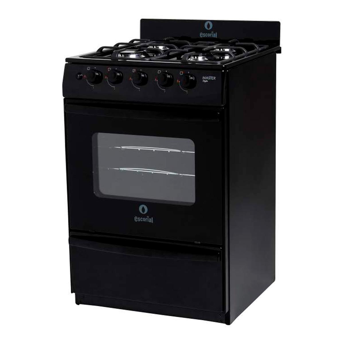 Cocina Multigas 56Cm Escorial Master Style Negra